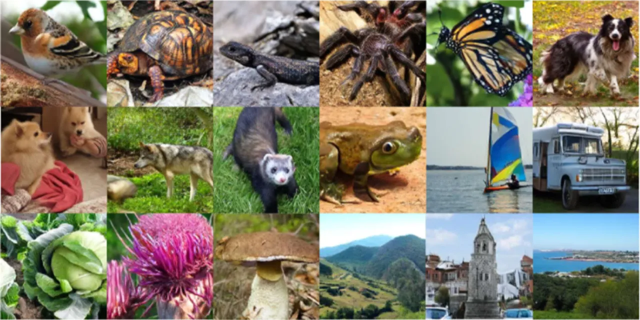 DSD 在 ImageNet 256×256 上的定性生成结果