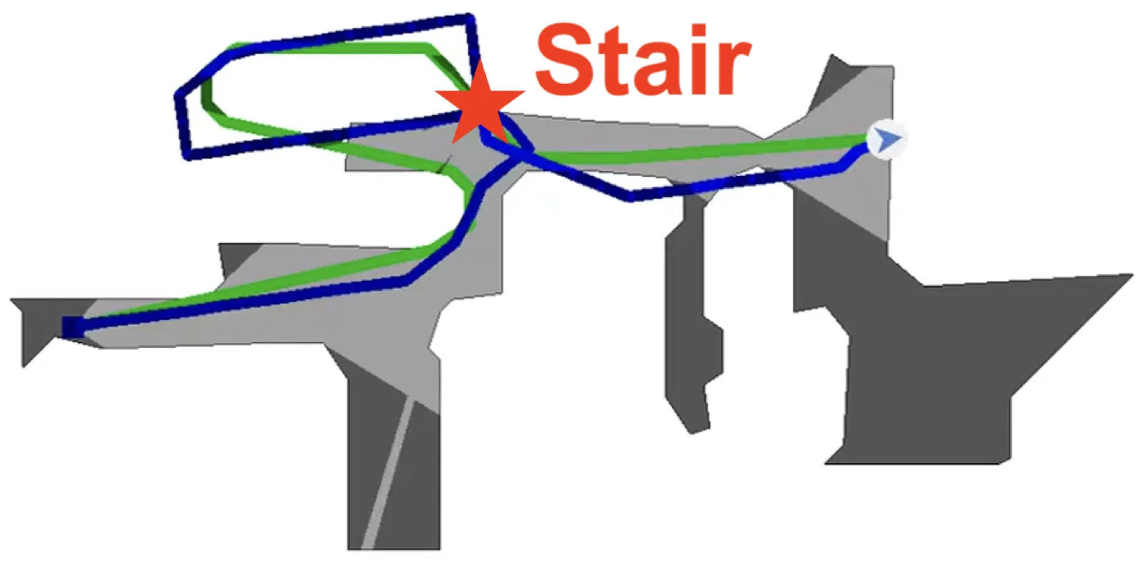 Habitat navigation visualization with LongNav-R1