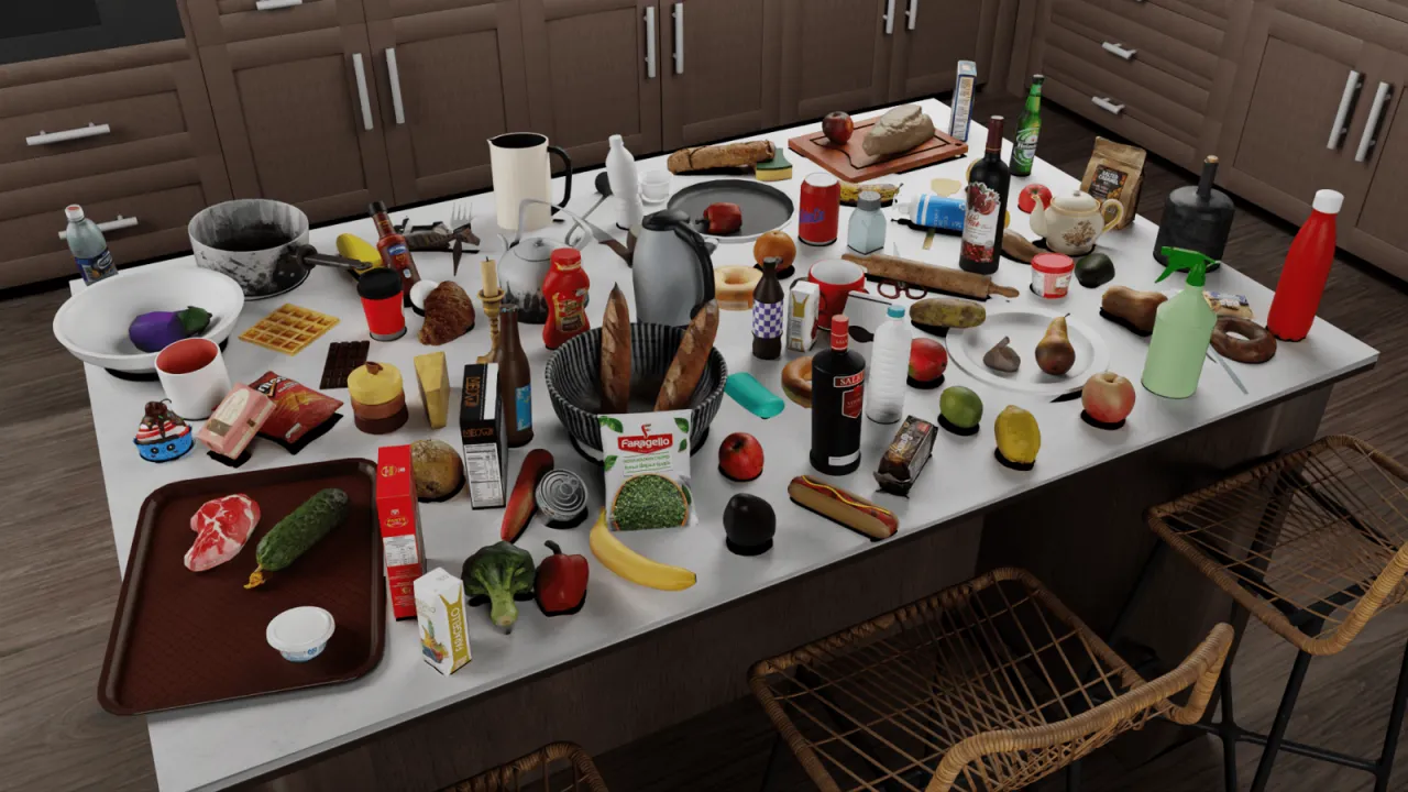 diverse 3D objects