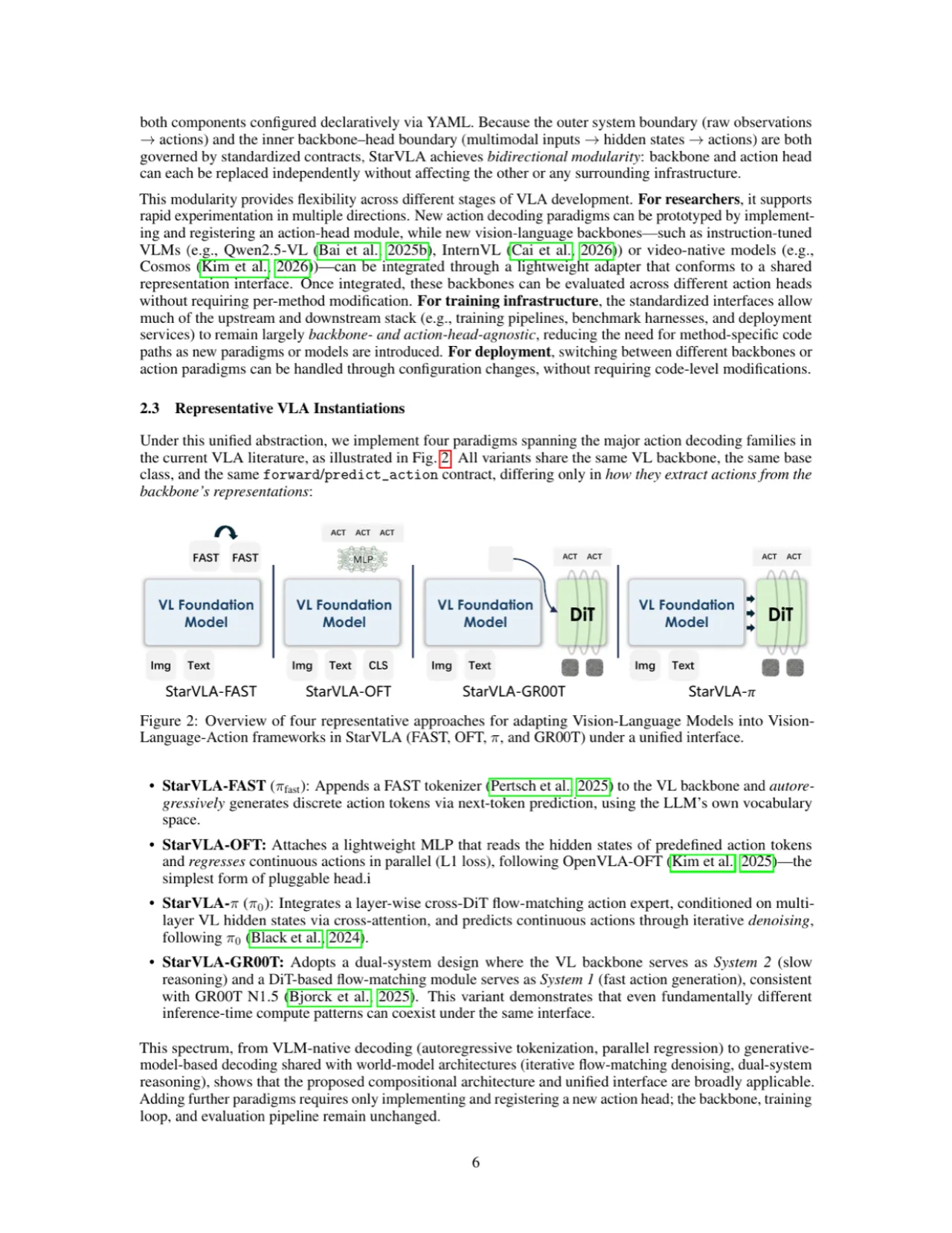 Figure 2: Four Action-Decoding Variants