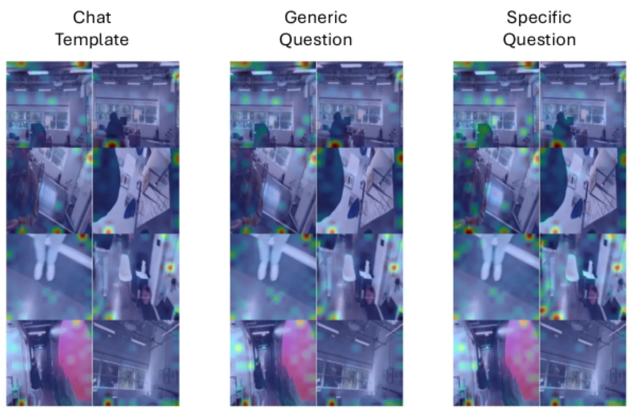 attention visualization for different queries